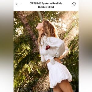 Aerie White Bubble Skort